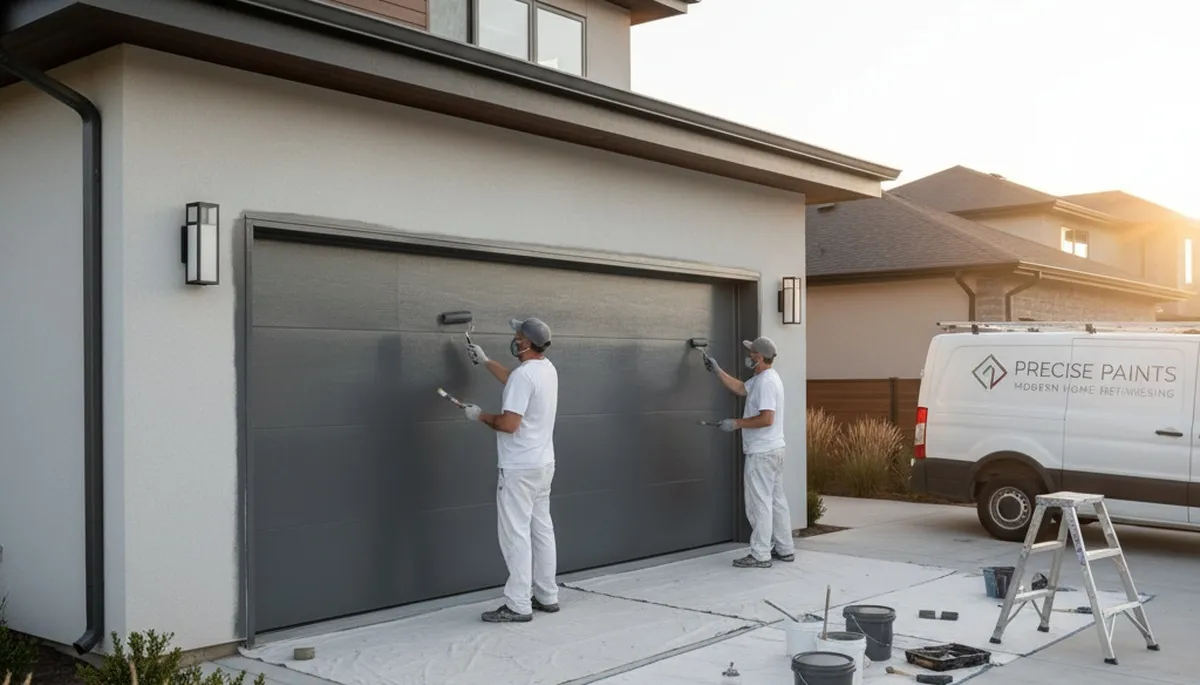 Professional garage door painting in Redmond WA by expert house painters for lasting curb appeal