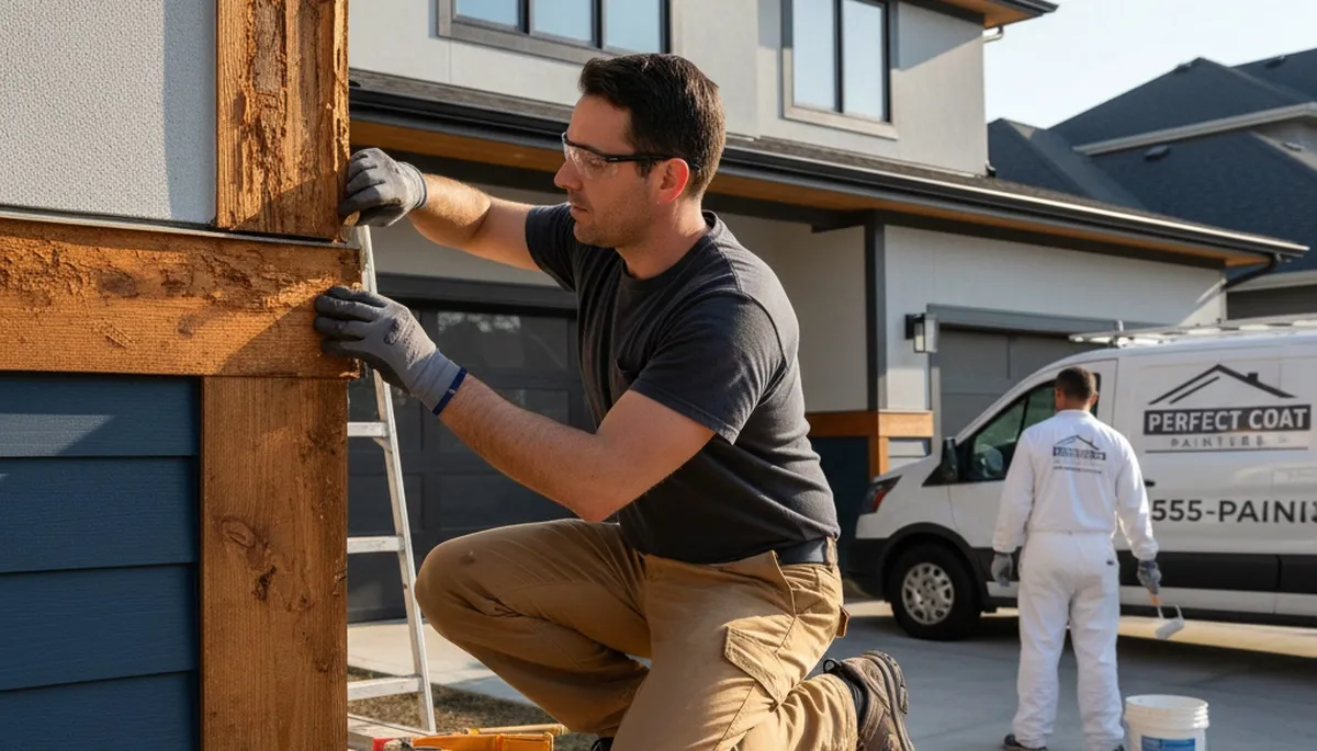 Professional wood rot repair and exterior wood restoration in Redmond, WA home